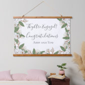 マグノリア フラワーボタニカルエンゲージメント バナー 吊り下げ型タペストリー (寝室)