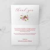 マグノリア フローラル ウェディング サンクス カード (内部)