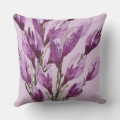 マグノリア フローラル ウォーターカラー バイオレット クッション (裏面)