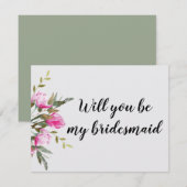 マグノリア フローラル ウォーターカラー 招待状 (正面/裏面)