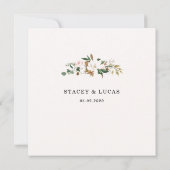 マグノリア フローラル ゴールド 招待状 (裏面)