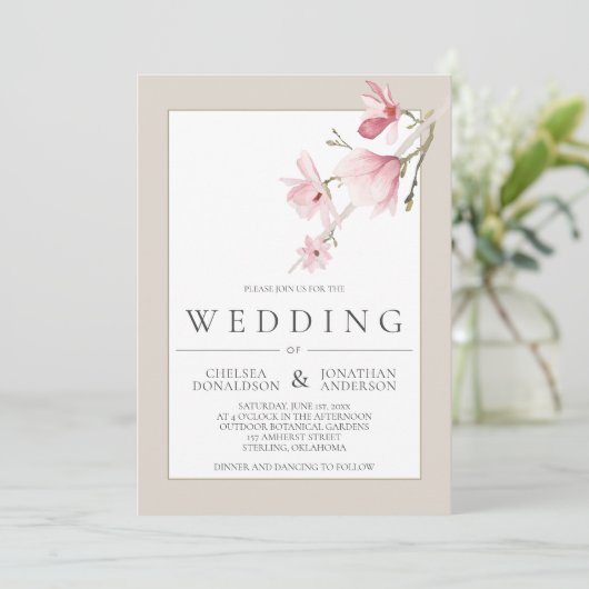 マグノリア ブルーム ウェディング 招待状 (スタンド正面)