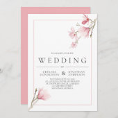 マグノリア ブルーム ウェディング 招待状 (正面/裏面)