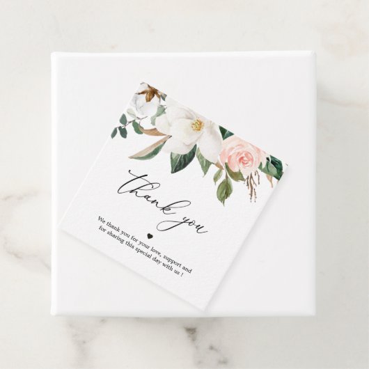 マグノリア ホワイトとブラッシュ ありがとう フェイバータグ (インサイチュ)