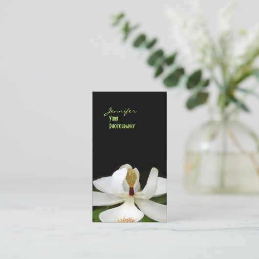 マグノリア，マクロ写真名刺 名刺 (スタンド正面)