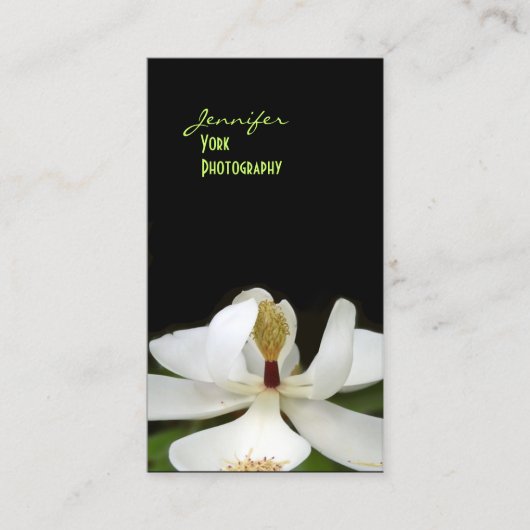 マグノリア，マクロ写真名刺 名刺 (正面)