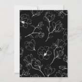 マグノリア | モダンエレガントシンプルフローラ結婚s 招待状 (裏面)