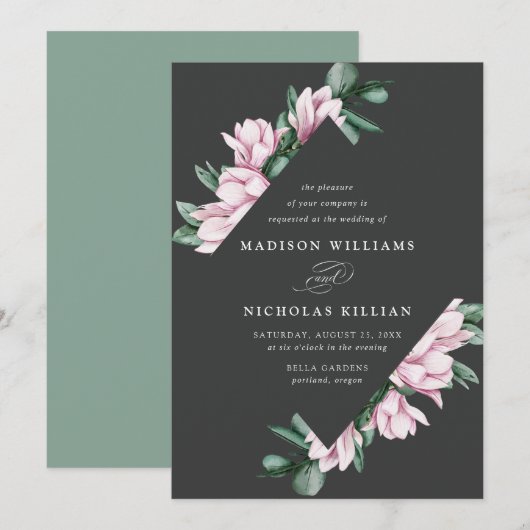 マグノリア&ユーカリ |フローラフレ結婚ーム 招待状 (正面/裏面)