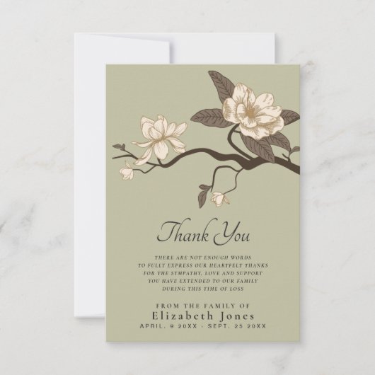 マグノリア ライフのお祝い 感謝カード (正面)