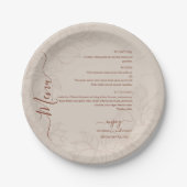 マグノリア ラインアート オーナメント ペーパープレート (正面)