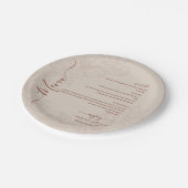 マグノリア ラインアート オーナメント ペーパープレート (アングル)