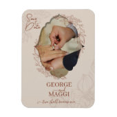 マグノリア ラインアート オーナメント マグネット (縦)