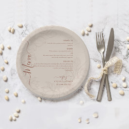 マグノリア ライン アート オーナメント ペーパープレート