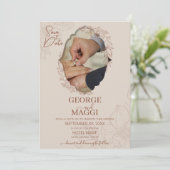 マグノリア ライン アート ヴィンテージ フレーム セーブザデート (スタンド正面)