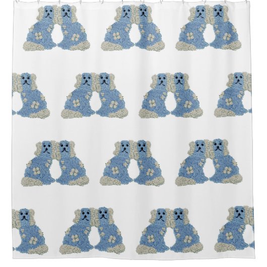 マグノリア(犬)スタッフォードドッグスジンジャージャー シャワーカーテン (正面)