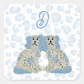 マグノリア(犬)スタッフォードドッグズジンジャーズジャー スクエアシール (正面)