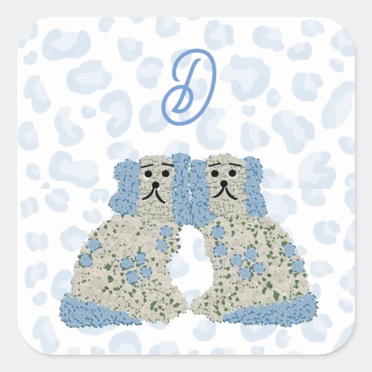 マグノリア（犬）スタッフォードドッグズジンジャーズジャー スクエアシール (正面)