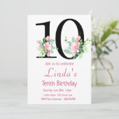 マグノリア 誕生日 招待状, 10歳の誕生日 招待状 (スタンド正面)