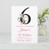 マグノリア 誕生日 招待状 6歳の誕生日 (スタンド正面)