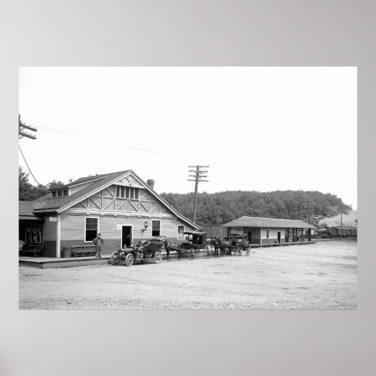 マグノリア、質量。1906年の鉄道駅 ポスター (正面)