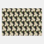 マグノリエレガントアスアンドレッドベリーフリージホリデイ  ラッピングペーパーシート (正面3)