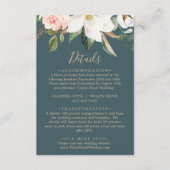 マグノリエレガントア |ティール（緑がかった色）詳細エンクロージャカード エンクロージャーカード (正面)