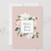 マグノリエレガントア |ホワイトと赤面ブライダルブランチ 招待状 (裏面)