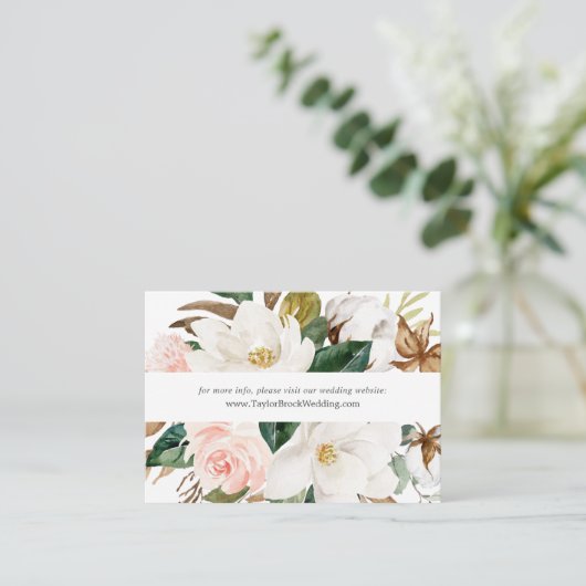 マグノリエレガントア |ホワイト結婚のウェブサイト エンクロージャーカード (スタンド正面)