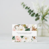 マグノリエレガントア |ホワイト結婚のWebサイトRSVP エンクロージャーカード (スタンド正面)