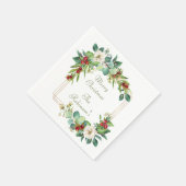 マグノリエレガントア、果実とユーカリ スタンダードカクテルナプキン (角)