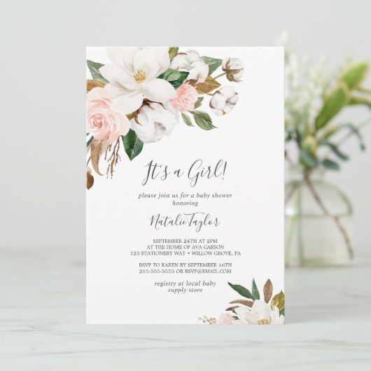 マグノリエレガントア |白と赤面女の子 招待状 (スタンド正面)