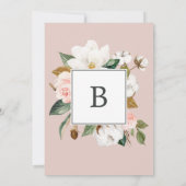 マグノリエレガントア |白と赤面結婚のThe's 招待状 (裏面)