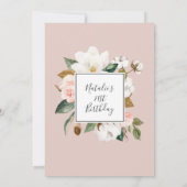 マグノリエレガントア |白と赤面21歳の誕生日 招待状 (裏面)