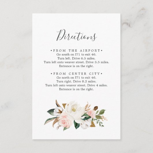 マグノリエレガントア |白色の方向のエンクロージャカード エンクロージャーカード (正面)