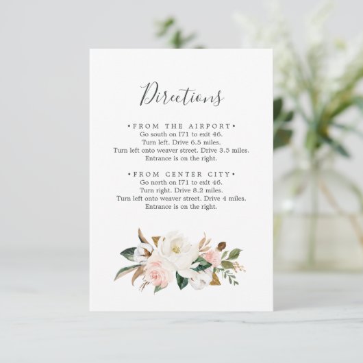 マグノリエレガントア |白色の方向のエンクロージャカード エンクロージャーカード (スタンド正面)