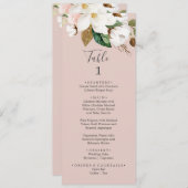 マグノリエレガントア |赤面ピンクテーブル番号メニュー メニュー (正面/裏面)