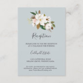 マグノリエレガントア |青いグレーの披露宴挿入カード エンクロージャーカード (正面)