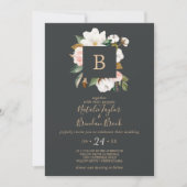 マグノリエレガントア | Black All 結婚 In One's 招待状 (正面)