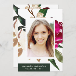 マグノリ絵を描ア | 写真卒業パーティー 招待状