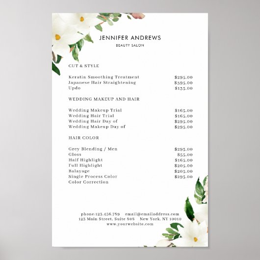 マグノレンサロンプレスリステポスター ポスター (正面)