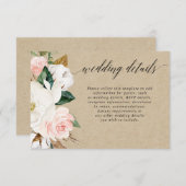 マグノ素朴リアフローラ白赤面結婚詳細 エンクロージャーカード (正面/裏面)