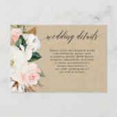 マグノ素朴リアフローラ白赤面結婚詳細 エンクロージャーカード (正面)