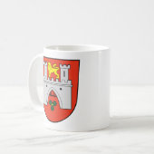 マグハノーバーの紋章付き外衣 コーヒーマグカップ (正面左)