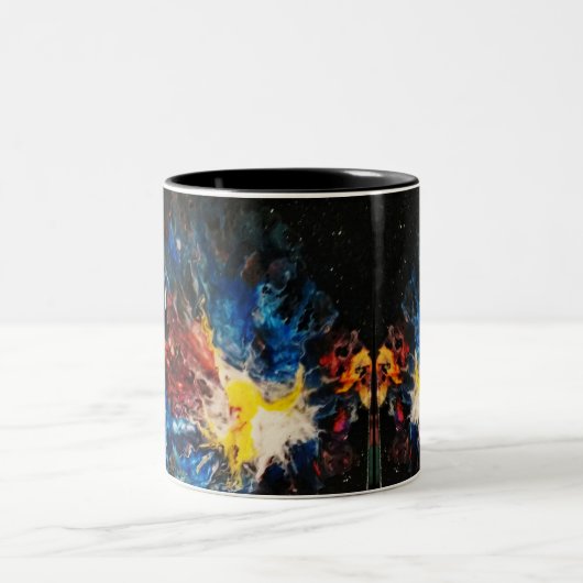 マグ'バタフライエフェクト'デザイン ツートーンマグカップ (中央)