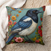 マグパイオンカラフルフローラブランチ クッション (ブランケット)