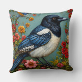 マグパイオンカラフルフローラブランチ クッション (裏面)