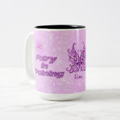 マグパーソナライズされたを練習するピンクの妖精 ツートーンマグカップ (正面左)