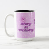 マグパーソナライズされたを練習するピンクの妖精 ツートーンマグカップ (左)