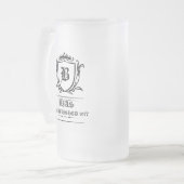 マグパーソナライズされた霜の降りた フロストグラスビールジョッキ (正面左)