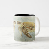 マグパープルウォーターカラーウミガメ ツートーンマグカップ (正面右)